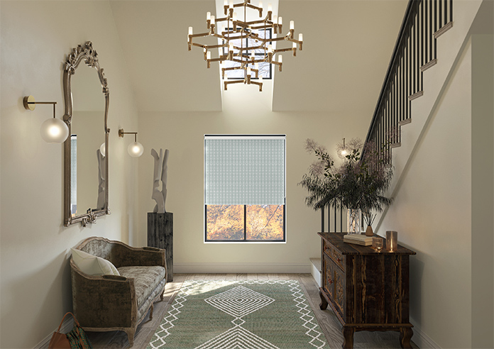 Geometric Stripe, Green - Twist&Fit Roller Blind - Image 8